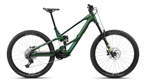 Orbea WILD LT H10 Mountain Bike in Racing Reen - White Cream (Gloss), side view