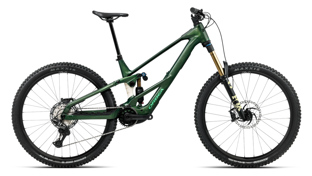 Orbea WILD LT H-TEAM Mountain Bike in Racing Reen - White Cream (Gloss), side view
