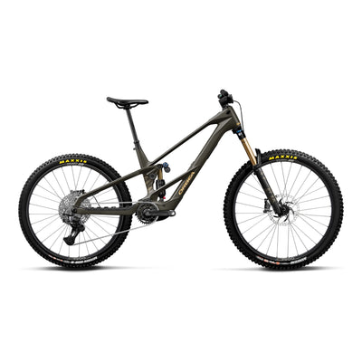Orbea WILD LT M10 MULLET Mountain Bike in Magic Gold C. View (Matt) - Titan Gold (Gloss), side view