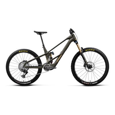 Orbea WILD LT M-TEAM RS MULLET Mountain Bike in Magic Gold C. View (Matt) - Titan Gold (Gloss), side view