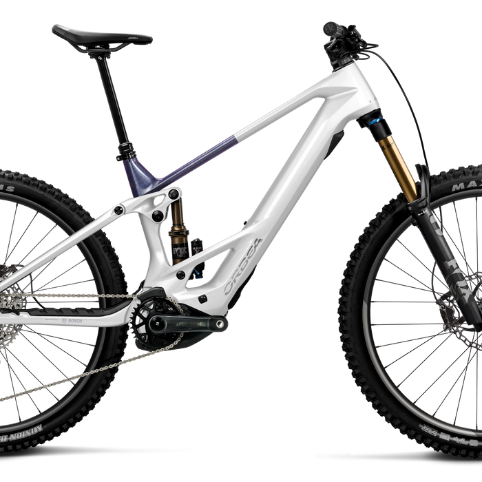 Orbea WILD TR M-TEAM Mountain Bike in White Chic - Tanzanite Evo C. View (Gloss), side view