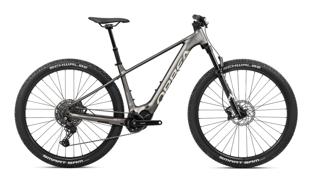 Orbea URRUN 20 Mountain Bike in Magnetic Bronze (Matt) - Silver (Gloss), side view