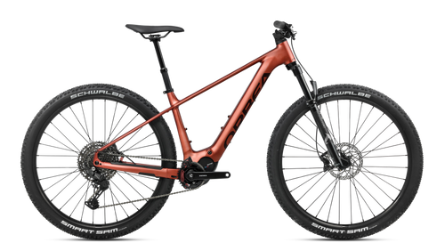 Orbea URRUN 20 Mountain Bike in Mars Red (Matt) - Cosmic Bronze (Gloss), side view