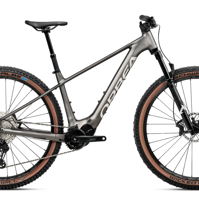 Orbea URRUN 10 Mountain Bike in Magnetic Bronze (Matt) - Silver (Gloss), side view