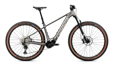 Orbea URRUN 10 Mountain Bike in Magnetic Bronze (Matt) - Silver (Gloss), side view