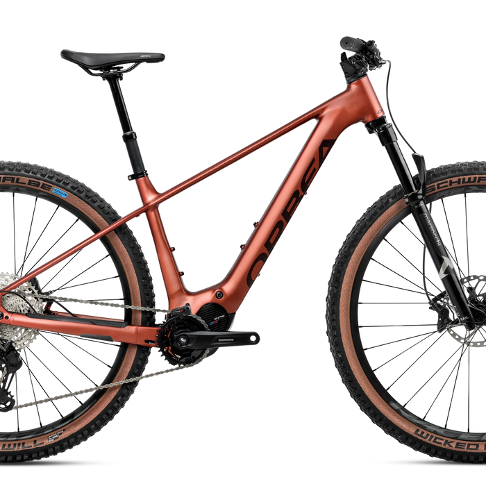 Orbea URRUN 10 Mountain Bike in Mars Red (Matt) - Cosmic Bronze (Gloss), side view