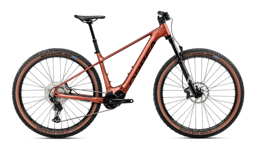 Orbea URRUN 10 Mountain Bike in Mars Red (Matt) - Cosmic Bronze (Gloss), side view