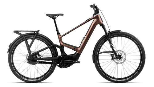 Orbea MUGA 10 Urban & Active Bike in Metallic Rust - Diamond Black (Matt), side view