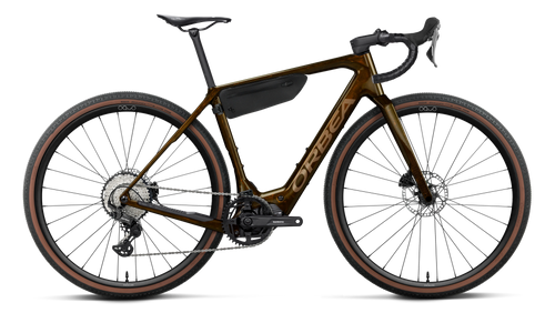 Orbea DENNA M20 Road Bike in Caramel C. View (Gloss) - Metallic Gold (Gloss), side view