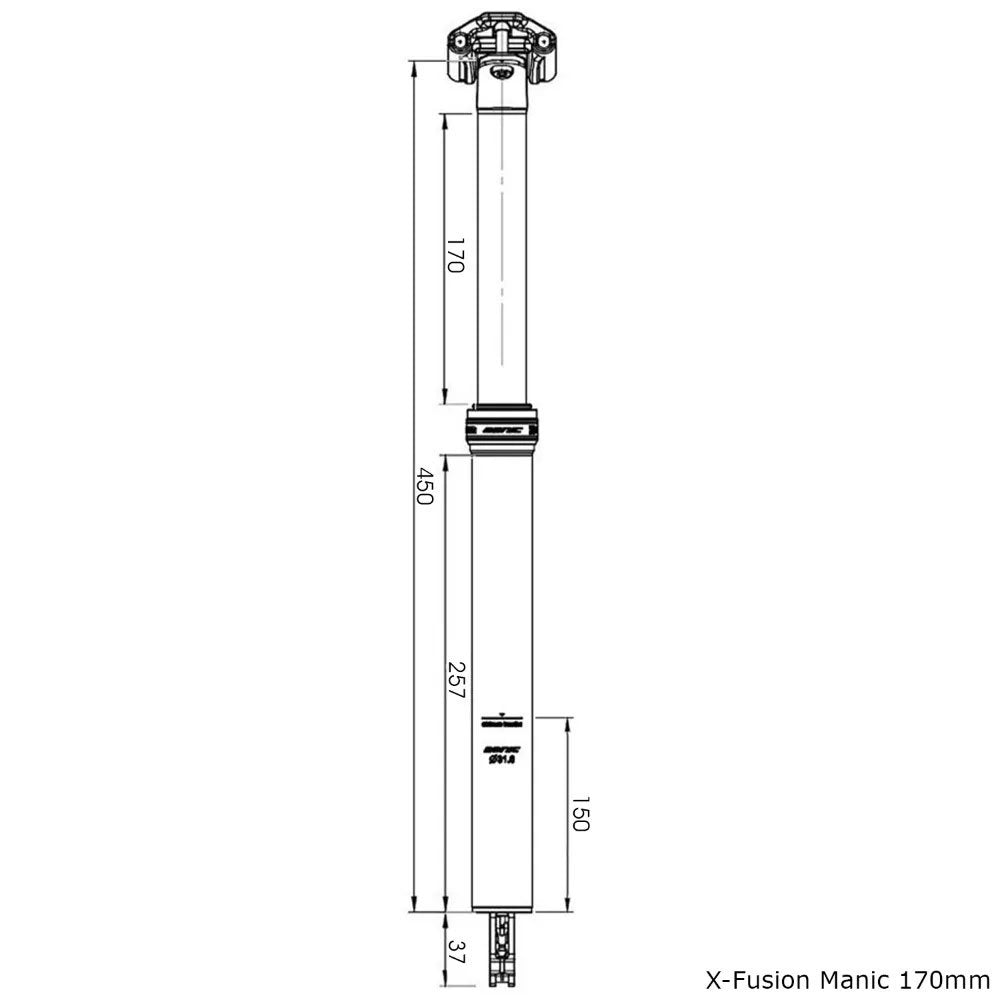 X-Fusion XF Manic 27.2 Black 27.2x50mm