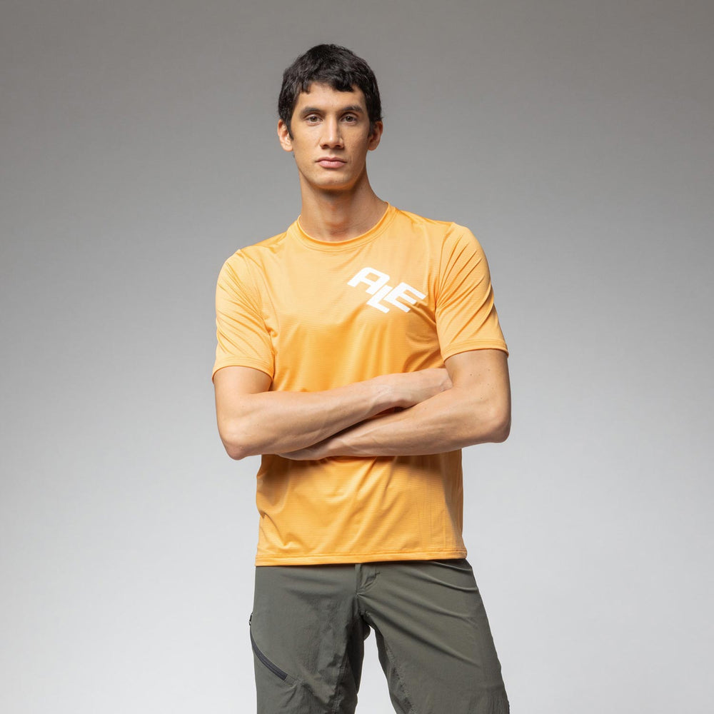 Ale Clothing Rugged 2.0 Off Road Mens Short Sleeved Jersey in Orange