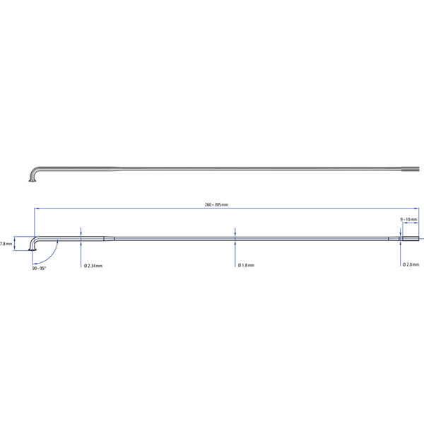 DT Swiss Alpine III silver spokes 13 / 15 / 14 g = 2.34 / 1.8 / 2 mm box 100
