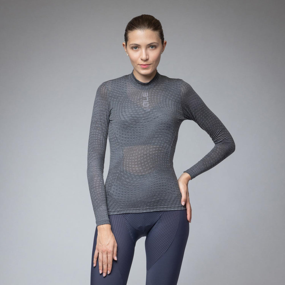 Ale Clothing Knitted Intimo Long Sleeved Womens Base Layer in Grey