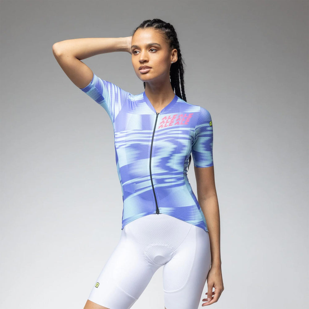 Ale Clothing Techno PR-E Womens Short Sleeved Jersey in Blue