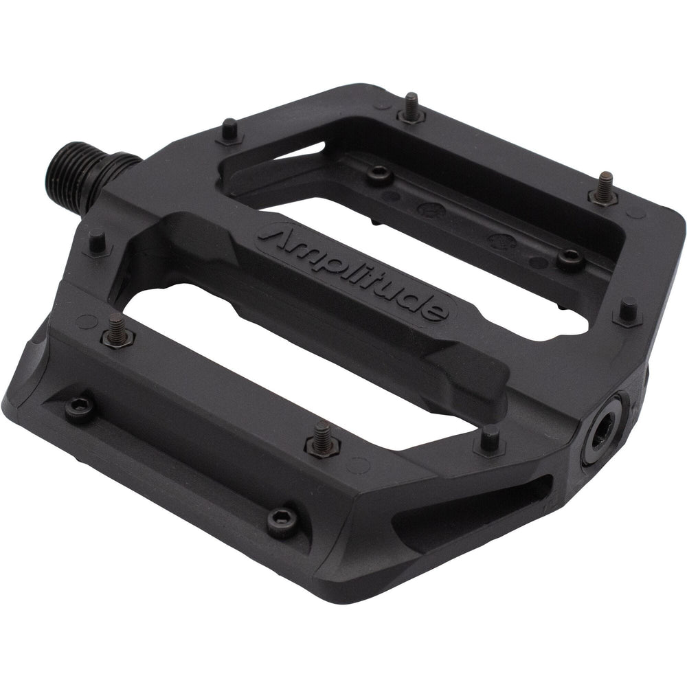 Amplitude G100 Flat Pedals, Replaceable Pins, Black - image 2