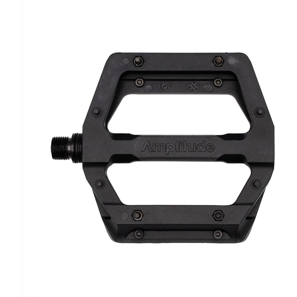 Amplitude G100 Flat Pedals, Replaceable Pins, Black - image 3