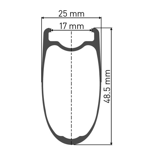 DT Swiss ARC 1400 DICUT wheel, carbon clincher 48 x 17 mm rim, rear