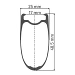 DT Swiss ARC 1100 DICUT wheel, carbon clincher 48 x 17 mm rim, rear