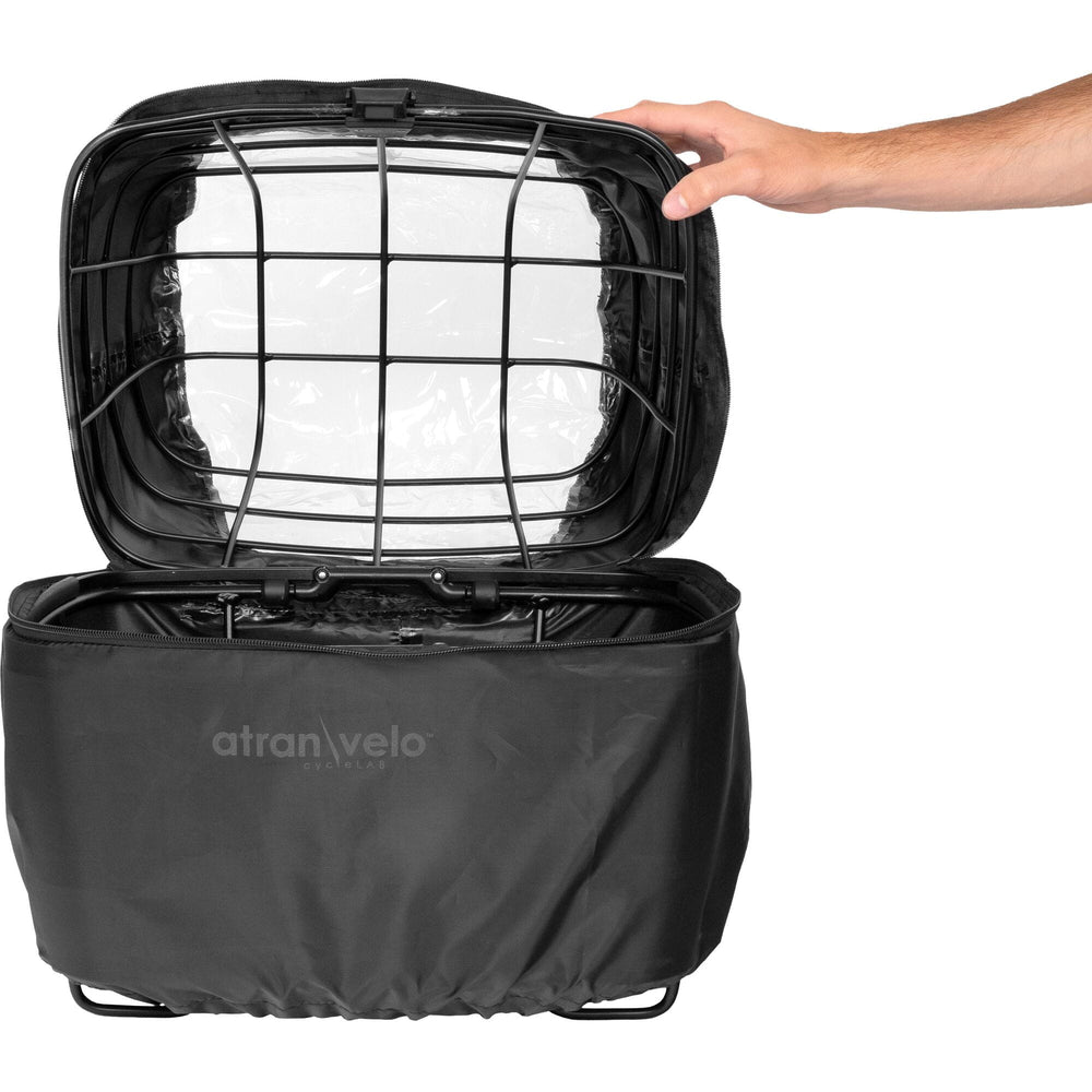 Atran Velo RAINY DUO Basket Rain Cover with Window, Black - image 2
