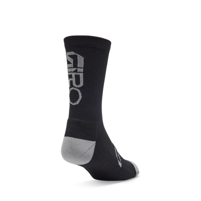 2026 GIRO Winter Merino Wool Unisex Cycling Socks in Black/Grey