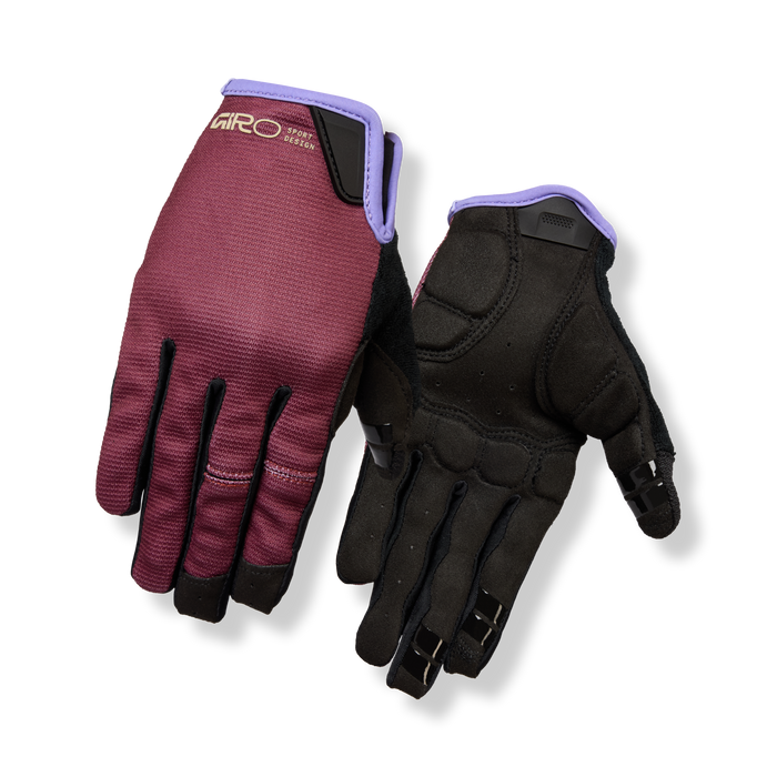 2026 GIRO LaDND Gel Women's Mountain Bike Gloves in Dark Maroon