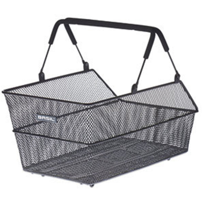 Basil Cento S rear bicycle basket, Multi, black