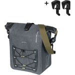 Basil Navigator Storm Medium, single pannier bag,MIK Hooks, 12-15L, black