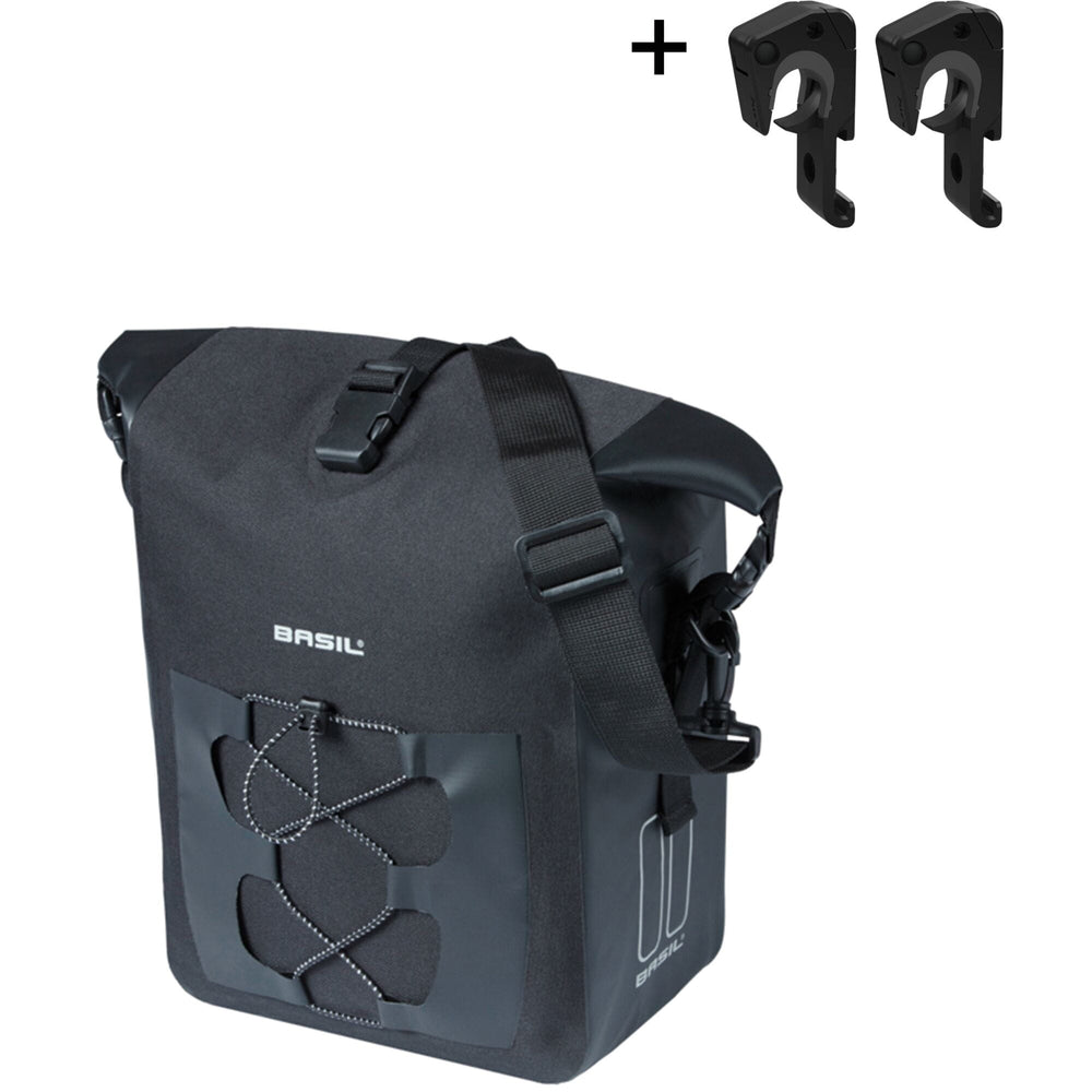 Basil Navigator Waterproof Medium, single pann. bag,MIK Hooks, 12-15L,black