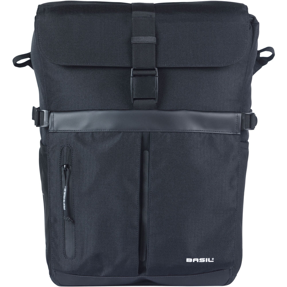 Basil Move Commuter Bicycle Bag MIK Studs 15L black