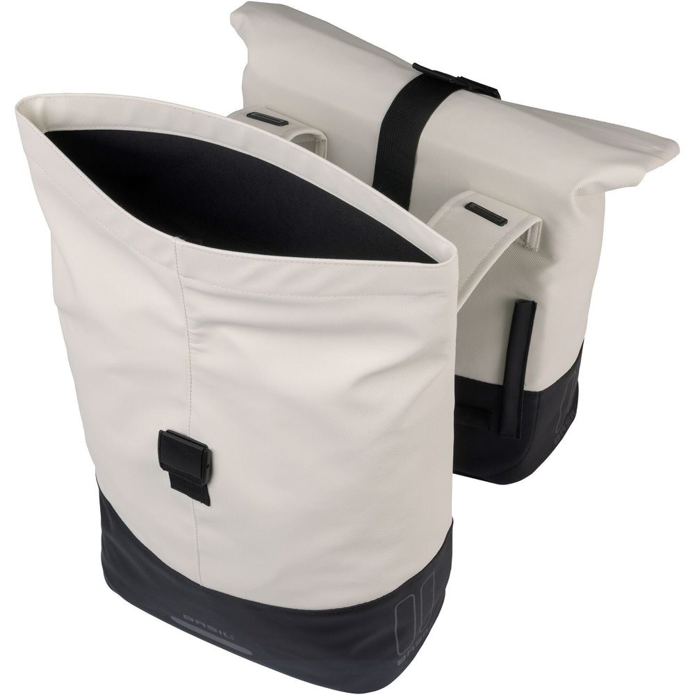 Basil Cove Double Pannier Bag 28-32L off-white/black