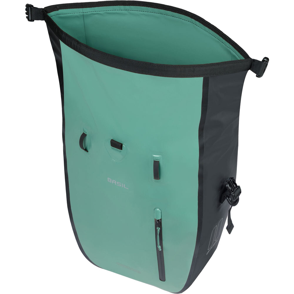Basil Rivo Large Single Bag Tarpaulin MIK Hooks 25-31L silvergreen/black
