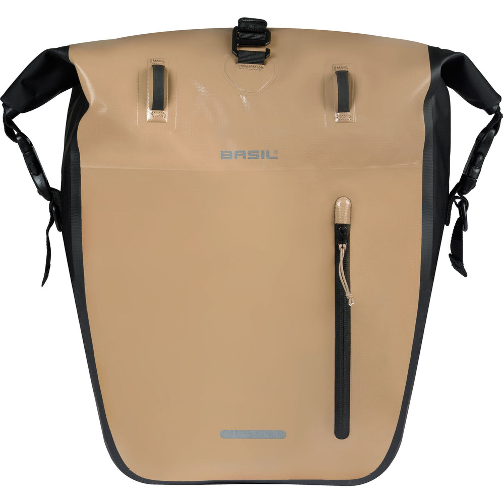 Basil Rivo Large Single Bag Tarpaulin MIK Hooks 25-31L sand/black