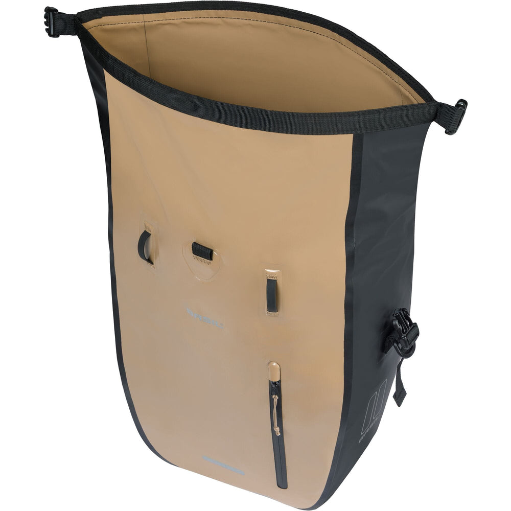 Basil Rivo Large Single Bag Tarpaulin MIK Hooks 25-31L sand/black