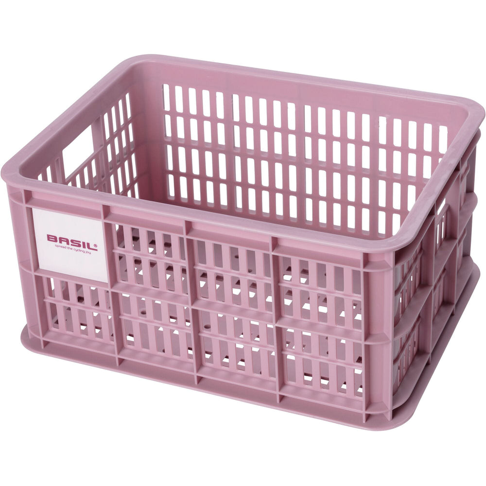 Basil Bicycle Crate Small 17.5 litres pink