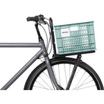 Basil bicycle crate L, 40L, recycled synthetic, silver blue
