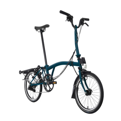 Brompton C Line Explore 6 Speed with Rack in Racing Blue