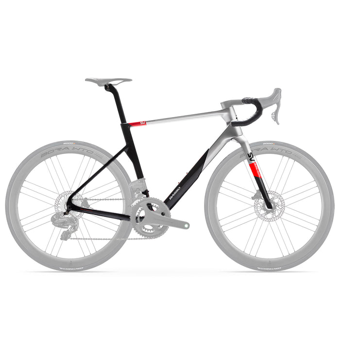 Basso SV Rosso Vivo Frameset in Black Chrome