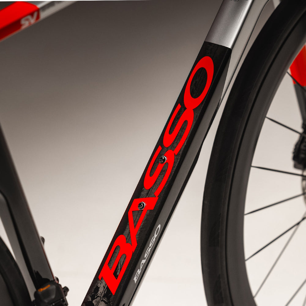 Basso SV Rosso Vivo Frameset in Black Chrome