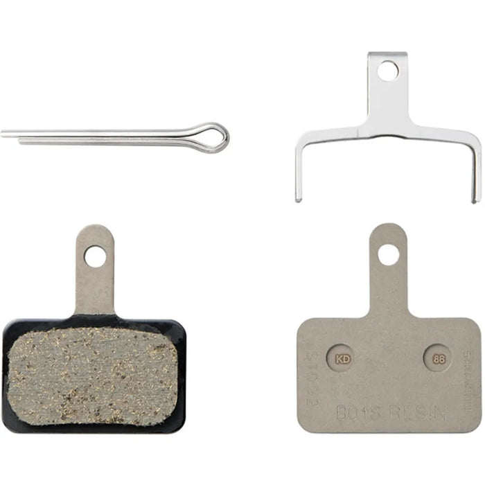 Shimano B01S Resin Disc Brake Pads and Spring - Steel Backed 