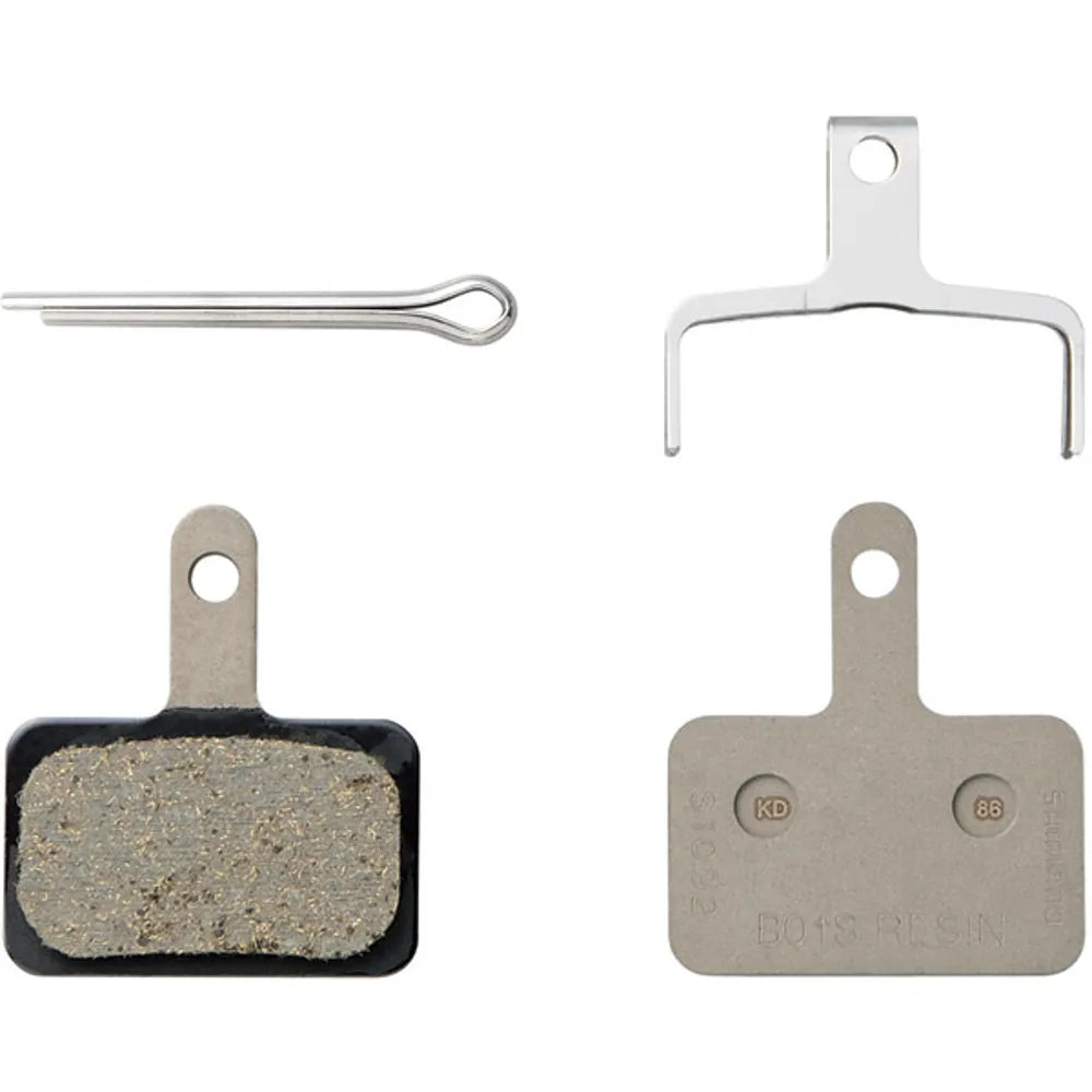 Shimano B01S Resin Disc Brake Pads and Spring - Steel Backed 