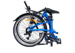 Dahon Briza D8 folding bike in Ocean Blue, folded