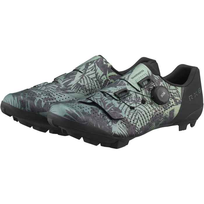 Shimano RX8 Gravel SPD Cycling Shoes in Tropical Leaves