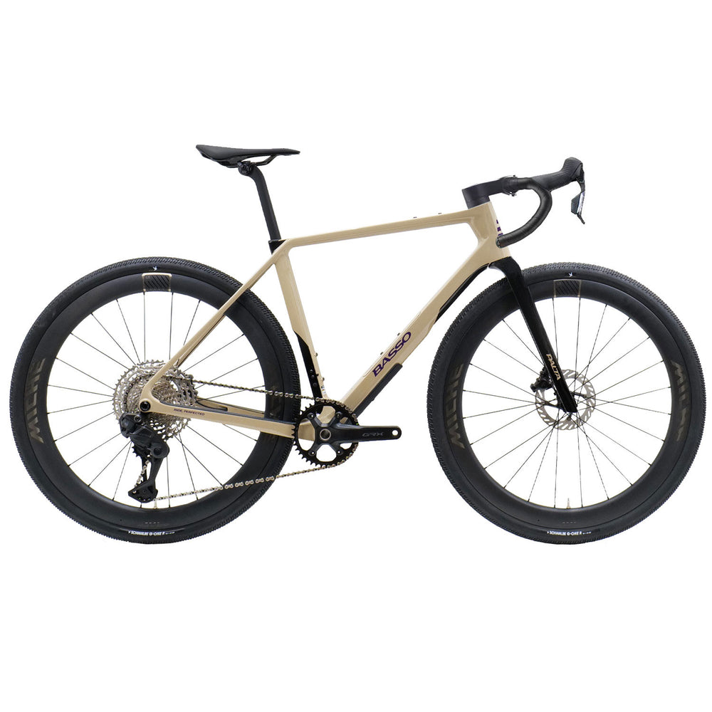 Basso Palta III GRX DI2 Gravel Bike with Alloy Stem & Handlebar in Sand