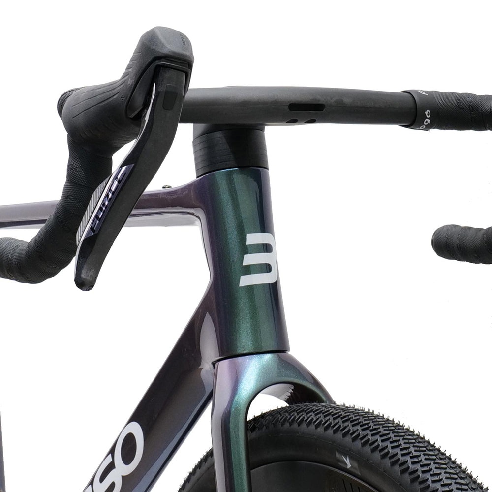 Basso Palta III Force Gravel Bike with Fuga Carbon Integrated Bar Galaxy in Aurora Green