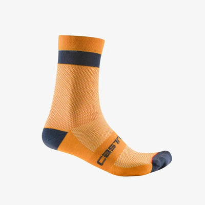 Castelli Alpha 18 Socks in Vivid Orange/Dark Grey