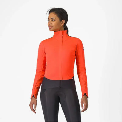  Castelli Alpha Doppio RoS Women's Jacket in Brilliant Pink/Dark Grey
