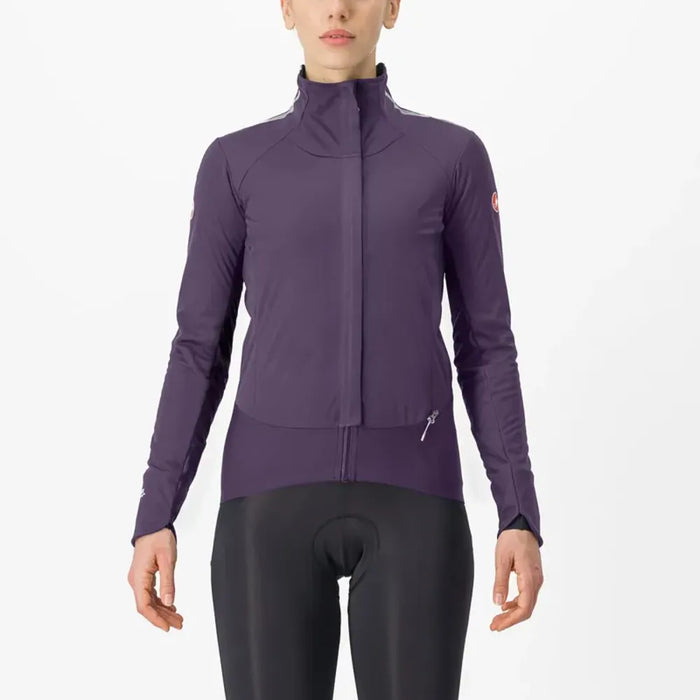  Castelli Alpha Doppio RoS Women's Jacket in Night Shade/Orchid Petal/Silver