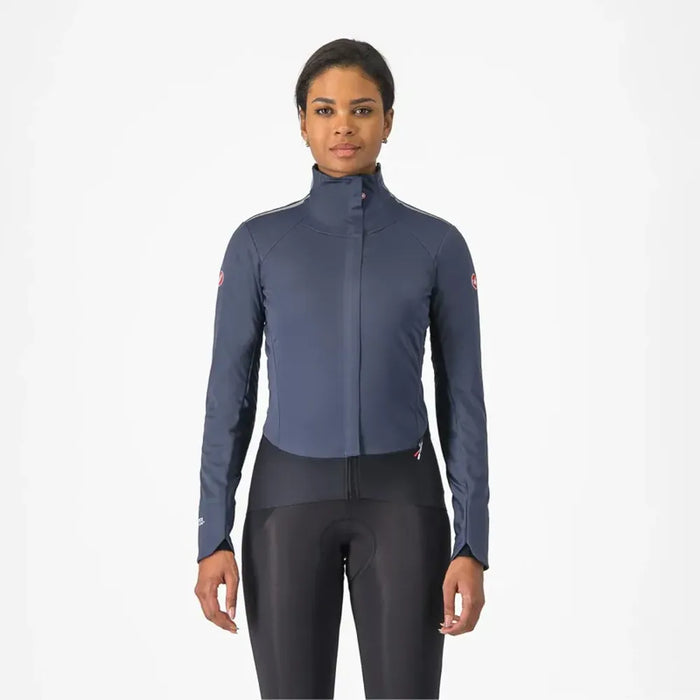  Castelli Alpha Doppio RoS Women's Jacket in Twilight Blue/Silver Reflex