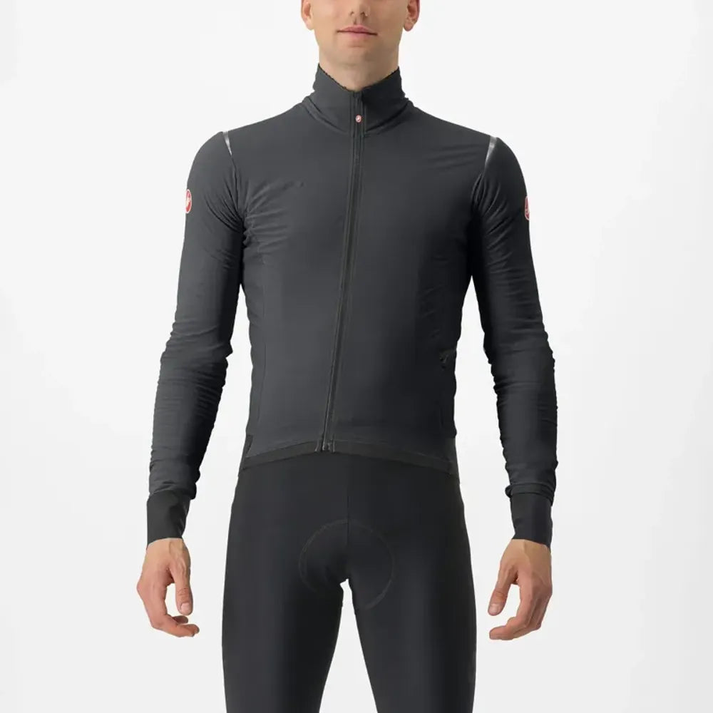 Castelli Alpha Flight RoS Jacket in Black/Silver Reflex/Dark Grey