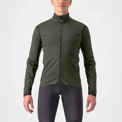 Castelli Alpha Ultimate Insulated Jacket in Military Green/Black/Lime